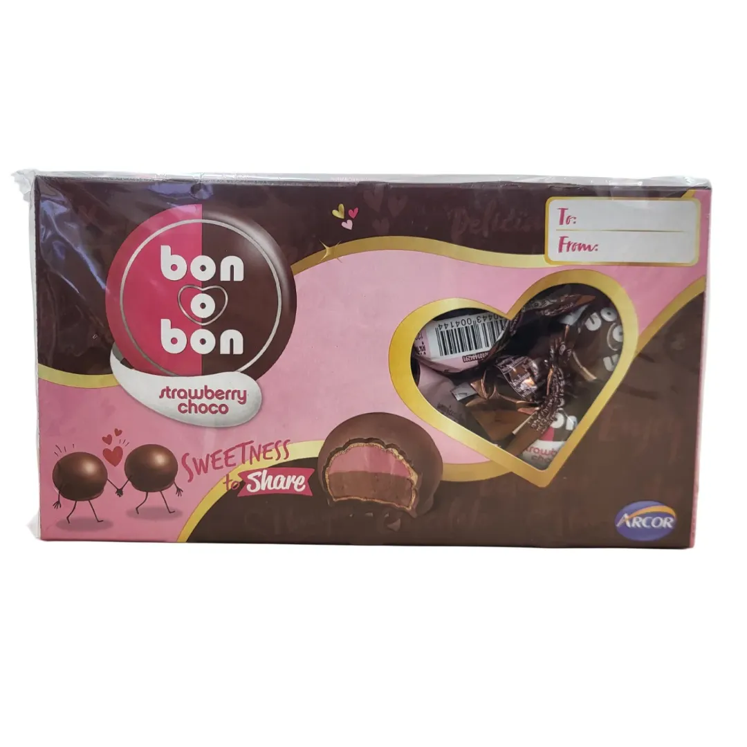 Bombones Bon o Bon de Fresa y Chocolate - Caja 18 Ct